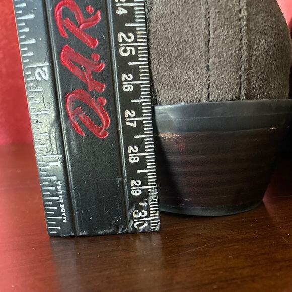 COACH Carmen Booties Two Tone Taupe Brown Leather Suede 5B USED Ankle Side Zip - Picture 15 of 16